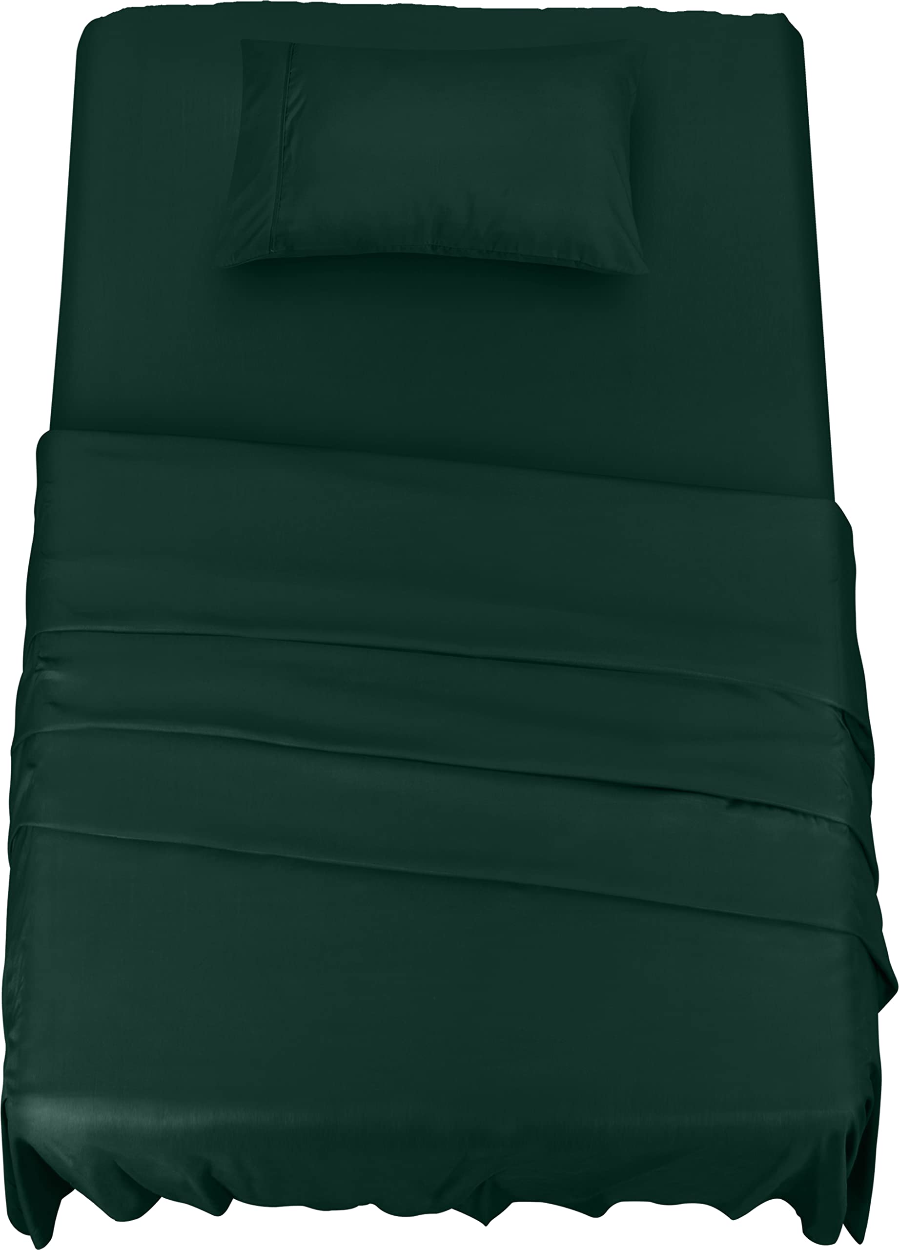 Utopia Bedding Twin Sheets - 3 Piece Bedding - Brushed Microfiber - Shrinkage and Fade Resistant - Easy Care (Twin, Emerald)