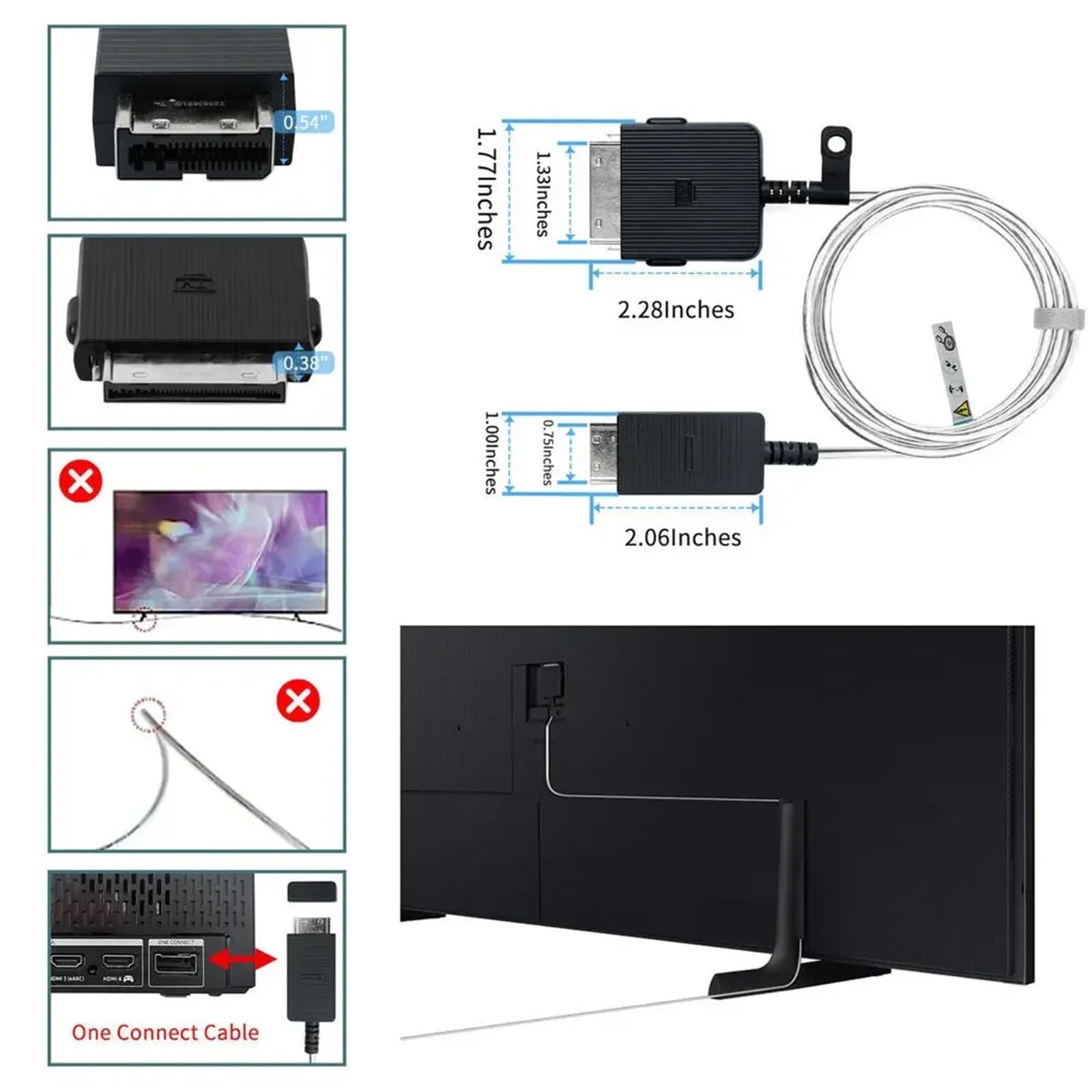 Câble de Connexion TV BN39-02470A Compatible avec Samsung QN55LS03AAFXZA 5M