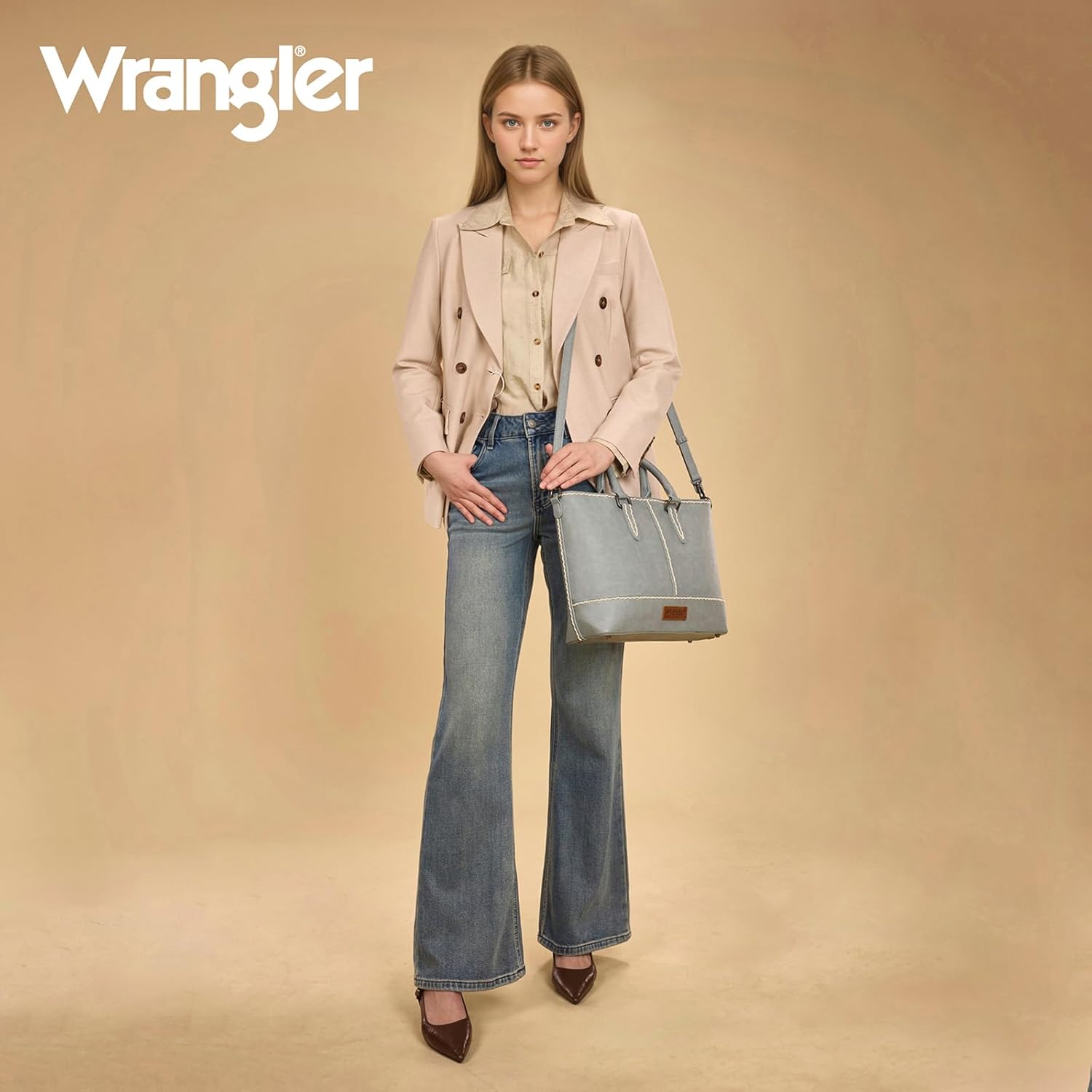 Montana West Wrangler Tote Bag for Women Top-handle Handbags Crossbody Bag with Removable Card Holder - Image 2