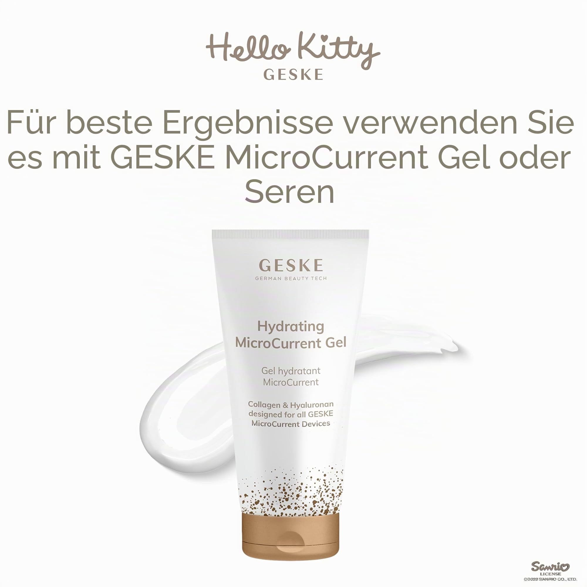 GESKE x Hello Kitty | SmartAppGuided™ MicroCurrent Face-Lift Pen | 6 in 1 | Skincare Tool mit Mikrostrom | Anti Aging Device | Gesichtsstraffung | Junge Haut ohne Falten | Gerät für das Gesicht