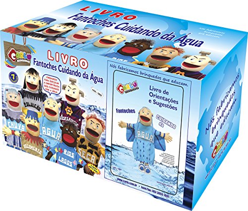 Livro Fantoches Cuidando da Agua Caixa Papel Carlu Brinquedos