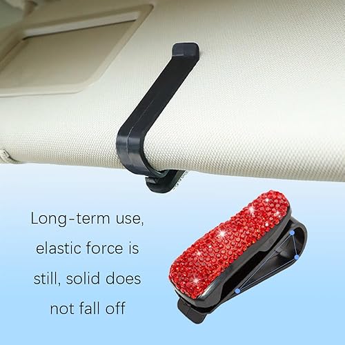 Miniatura 6 de Zufoty 2 soportes para lentes para visera solar de automóvil, soporte para lentes de sol para automóvil, soporte para lentes de sol de automóvil,