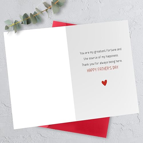 Miniatura 2 de HEJOYN Tarjeta de regalo para el día del padre de parte de la esposa, regalo de tarjeta del día del padre para marido novio, regalo divertido del