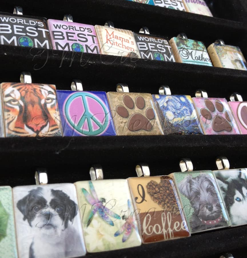 Miniatura 6 de Christmas Nature Foods Designs Game Piece Tile Pendants - BUY 2 or MORE, GET 1 FREE NECKLACE (Vintage Holly Berry)