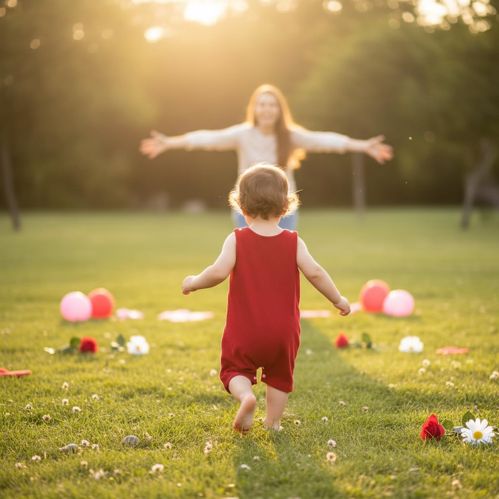 Baby Boy Valentines Day Outfit Lover Letter Print Romper Toddler Boys One Piece Jumpsuit Corduroy Overalls 0-3Y - Image 4
