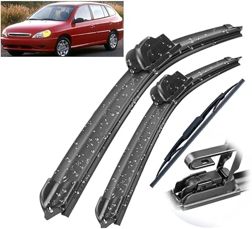 Wiper Front & Rear Wiper Blades Set Kit Compatible with Kia Rio 1 DC 1999-2005 Windshield Windscreen Window Brushes 21"+18"+14"