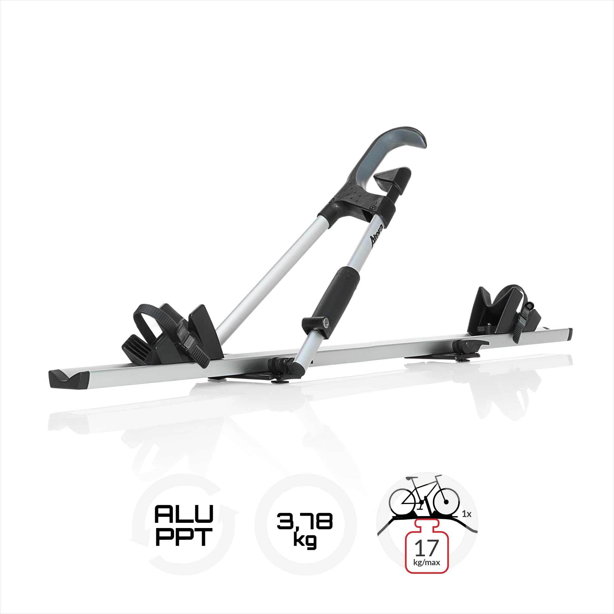 ATERA 082227 Portabicicletas techo negro plata