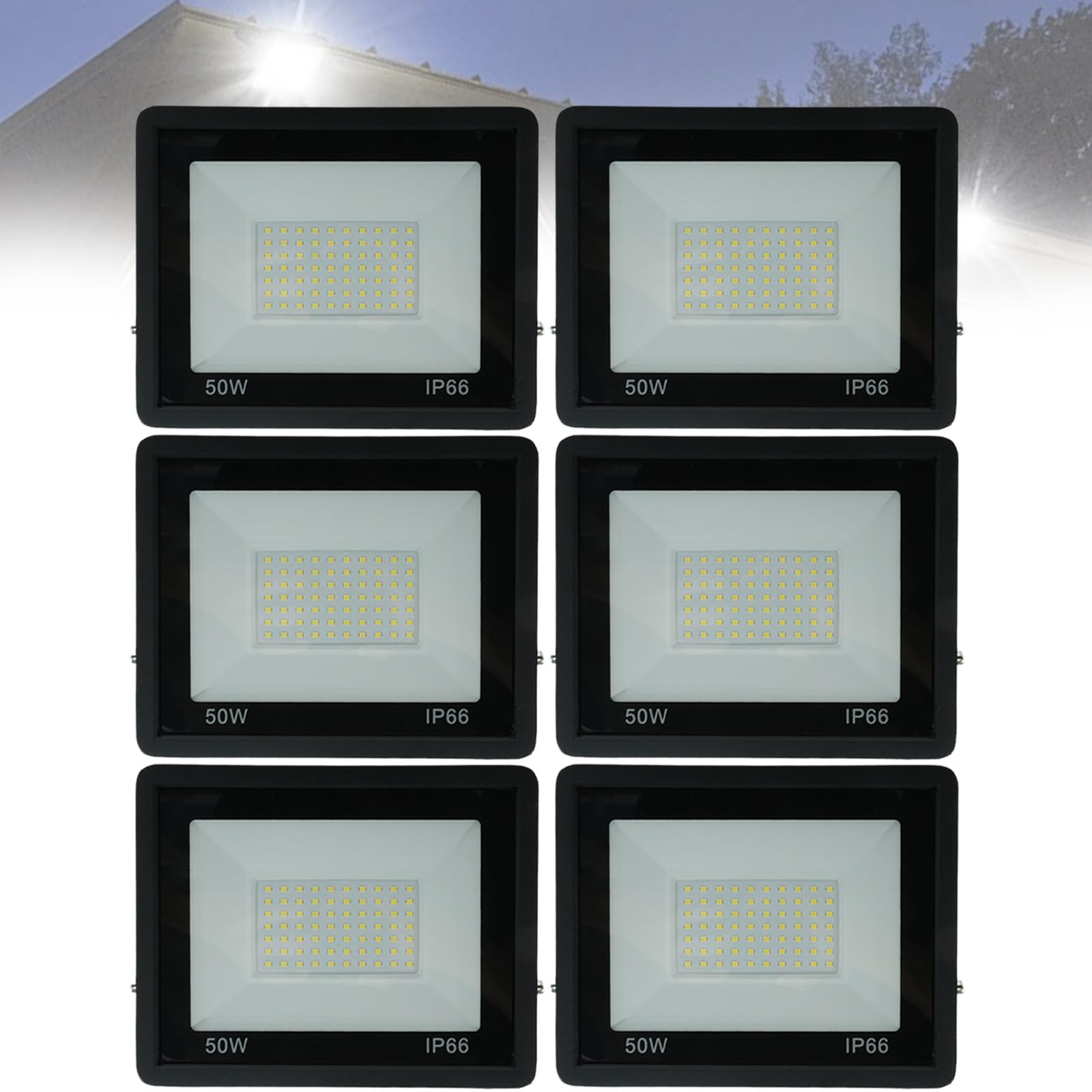 Projecteur 100W extérieur résistant à la pluie IP66 pour éclairer une allée sombre de garage