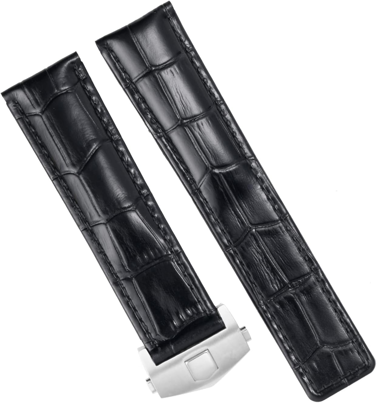 DISMAY Leather Watch Band Strap Made for Tag Heuer Watches with 22mm Lug