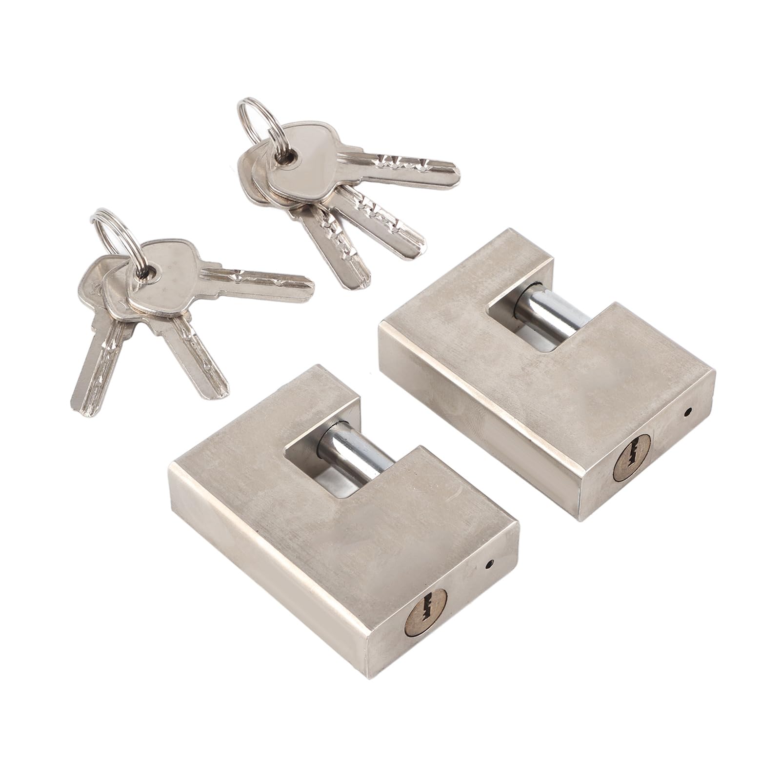 Lokta na Kłódki Ciężkiej, 2PCS High Security Monoblock Lock z Klawiszami, Kłódka na Zewnątrz do Garażowego Kontenera Wysyłkowego