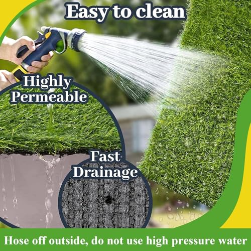 Goasis Lawn Artificial Grass Turf Lawn - 6FTX10FT(60 Square FT) Indoor Outdoor Garden Lawn Landscape Synthetic Grass Mat - Thumbnail 4