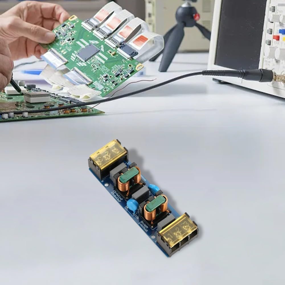 Placa de módulo de filtro 25A-EMI para fuente de alimentación de paso bajo de alta frecuencia, supresión de interferencias de 2 etapas con carcasa de plástico y metal, para UPS y sistemas de