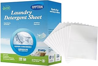 Laundry Detergent Sheets, 60 Pcs High Concentrated Liquidless Washing Sheets, Friendly Laundry Solution Without Harming Your Skin Or The Environment with Our Laundry Sheets Natural Laundry Strip,