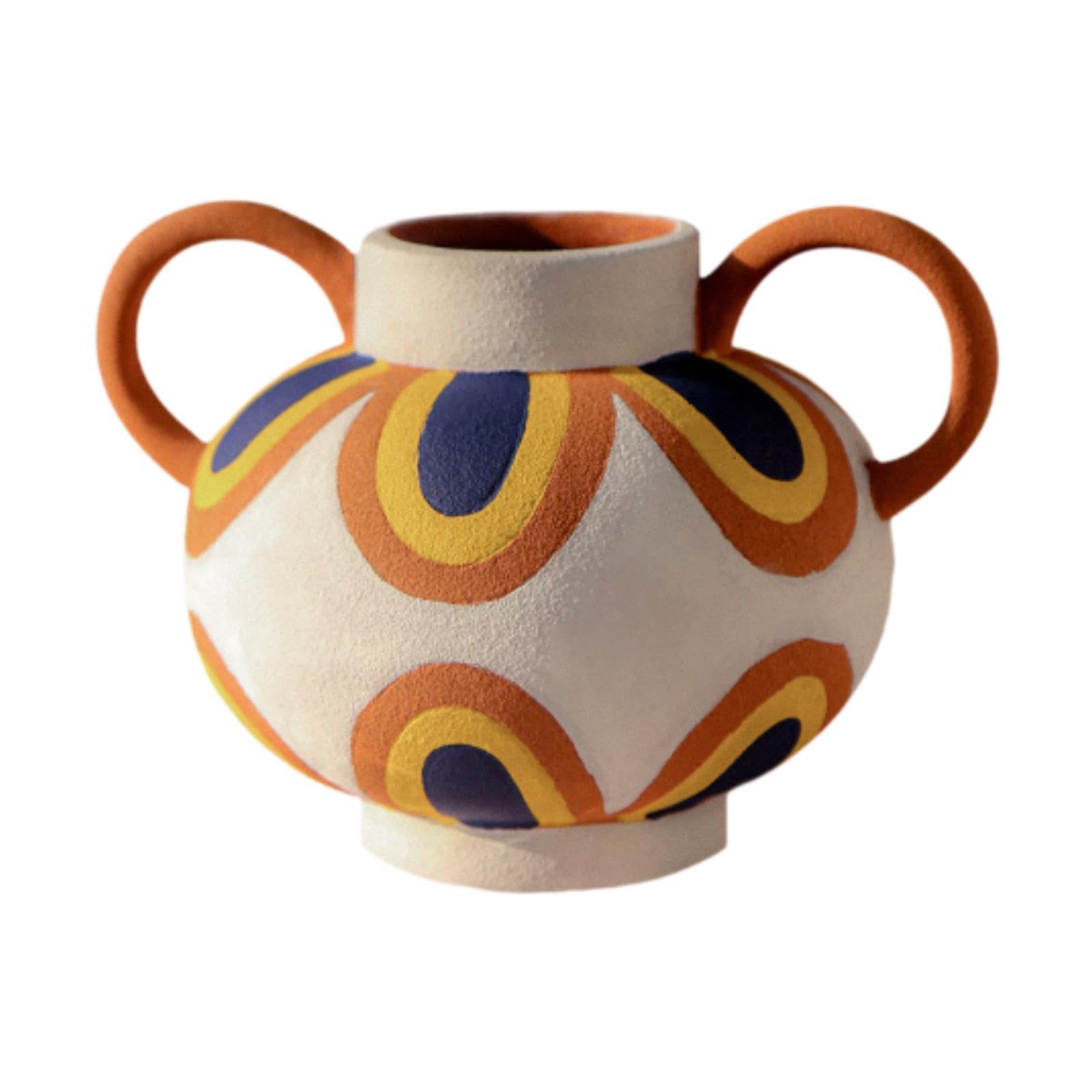 Vase décoratif en céramique haut de gamme au fini mat pour intérieur contemporain