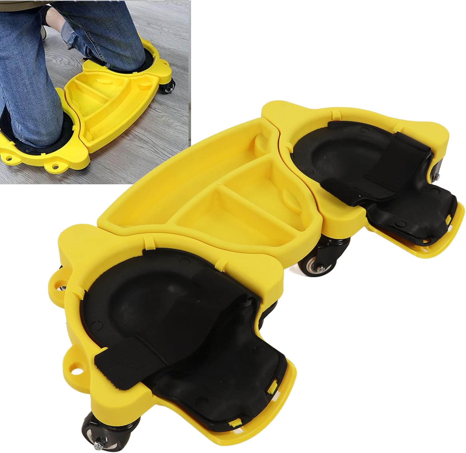 Rodillera Rodante, Duradera, Resistente, Universal, Multifuncional, Ergonómica, Rodillera, Rodillera con 6 Ruedas Y Bandeja de Herramientas, para Trabajos de Construcción, Jardinería, Deshierbe