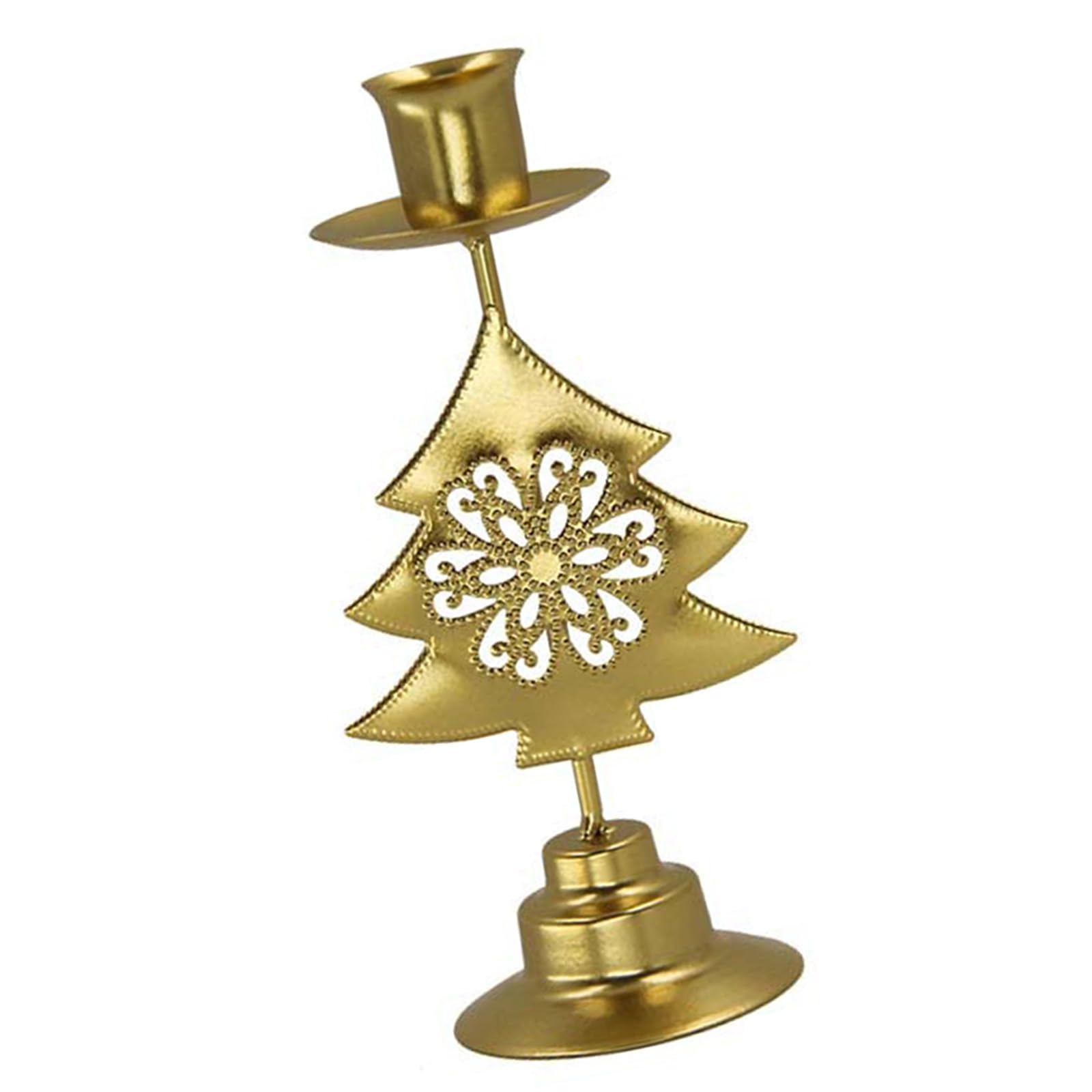 Tsophreniq Christmas Tree Christmas Metal Candler Holder Hollowed Star Tree Heart Pattern Iron Stand Candlestick For Centerpieces Decors Iron Candleholder