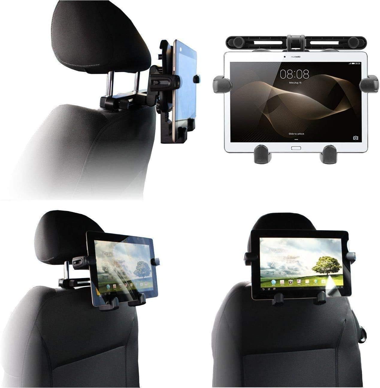 NavitechIn-Car Portable Tablet Headrest Mount Compatible With Barnes & Noble Nook Tablet 10.1" Tablet
