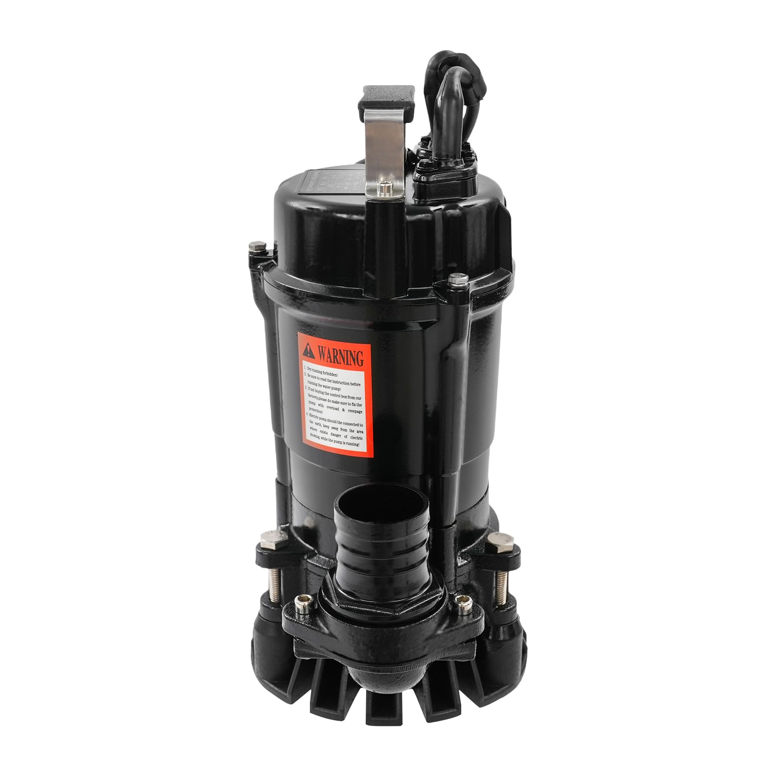 Fäkalienpumpe 750W 1 PS Abwasserpumpe 2850 U/min Schmutzwasserpumpe Tauchpumpe mit Tragegriff, 24x36cm, für Außentanks, Keller, Kanalisation, Kläranlagen