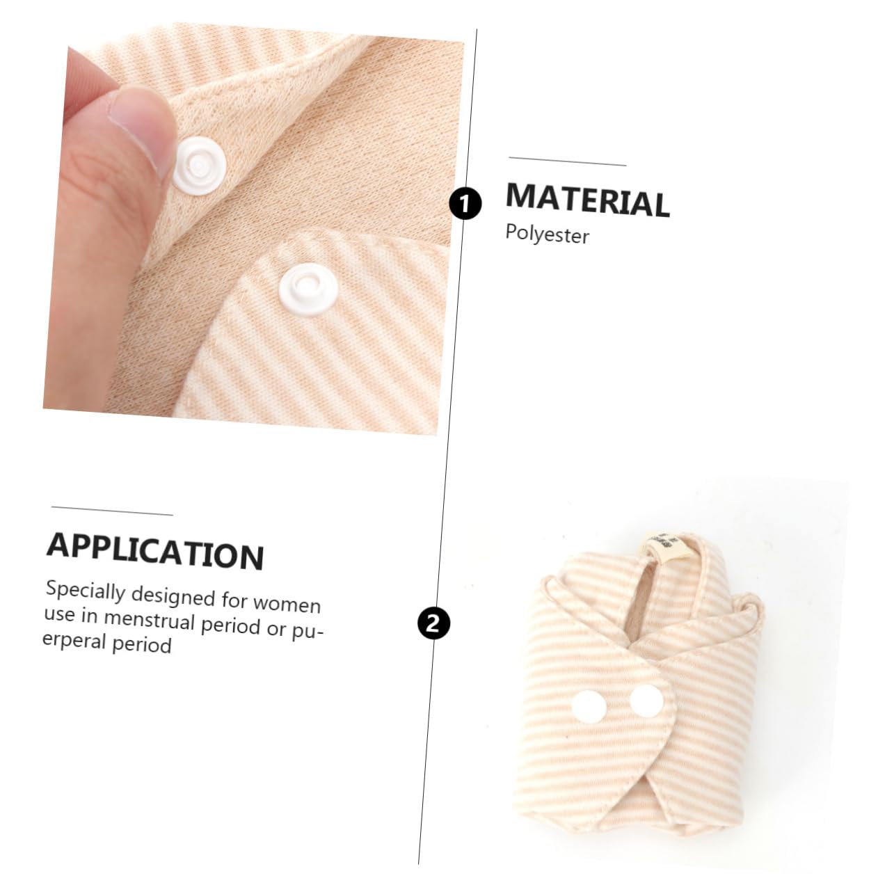 FRCOLOR 4 Piezas toalla sanitaria de tela compresas menstruales toalla sanitaria lavable almohadilla de período absorber agua protegeslips almohadillas de mamá toalla higiénica portátil