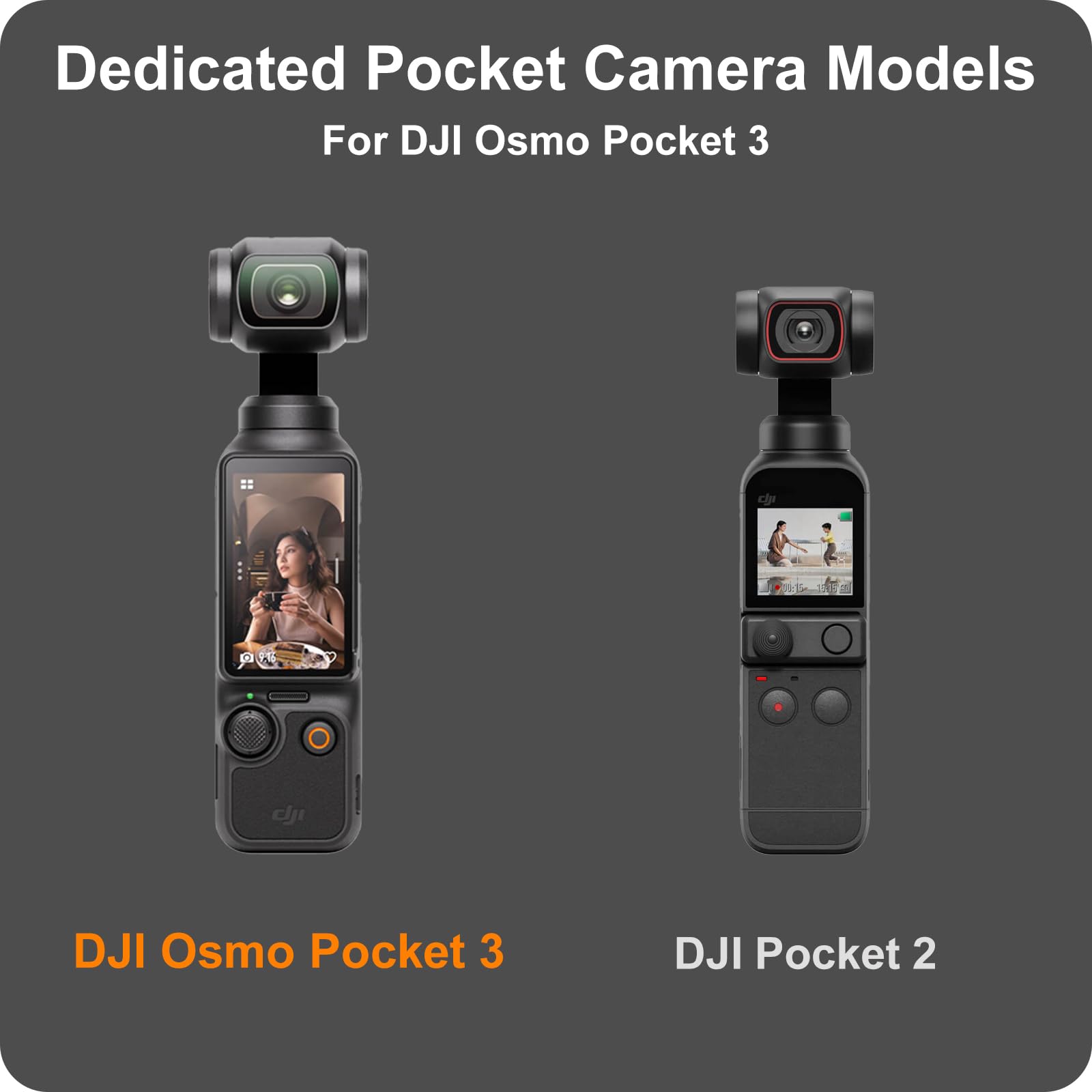 3+2 Pellicola Vetro Temperato Per DJI Osmo Pocket 3 - Anti Graffio, Anti Impronte, Ultra HD, Facile Applicazione