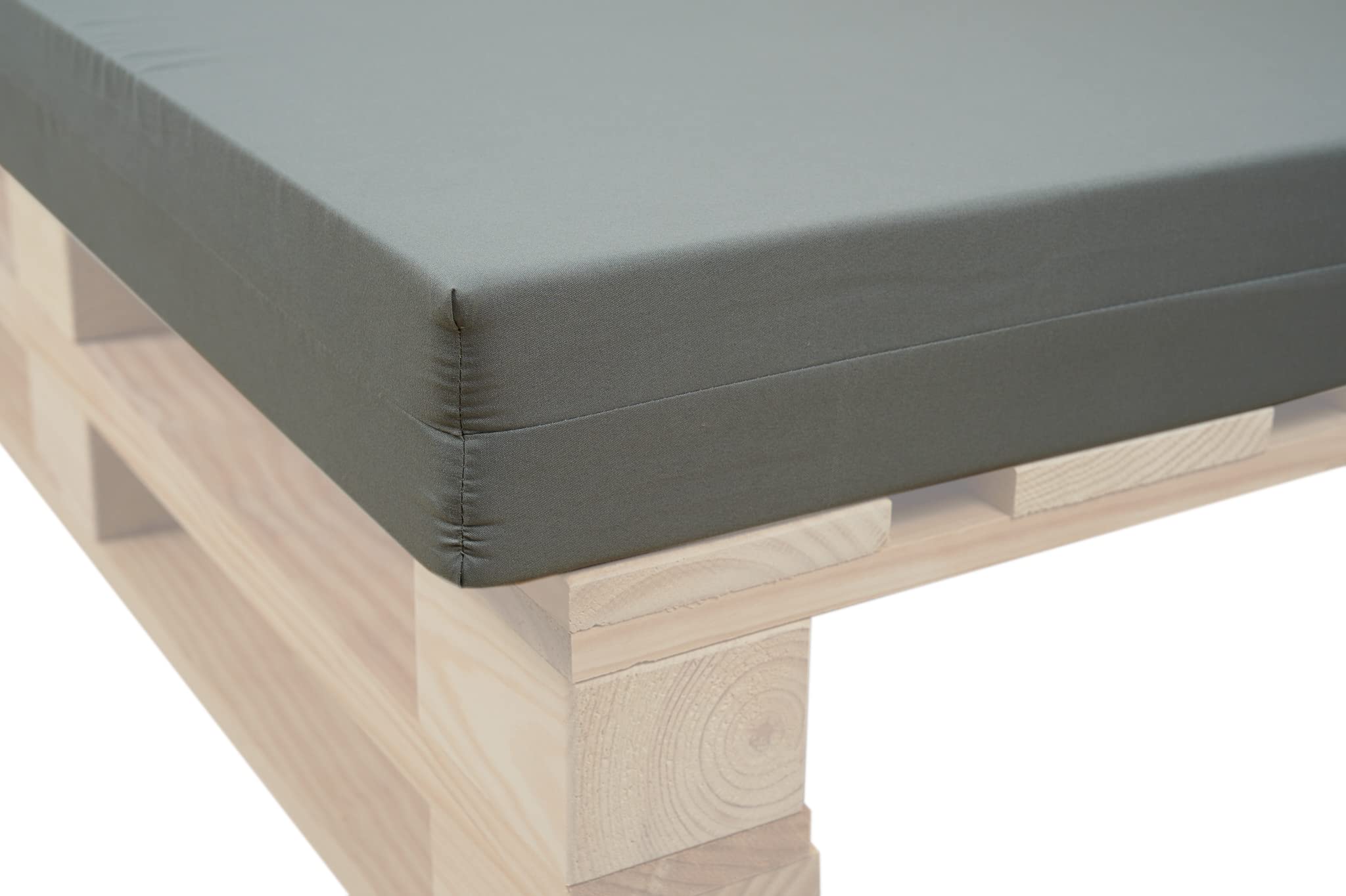 Cuscini in microfibra per divani in pallet (grigio, 100 x 60 cm, seduta + schienale)