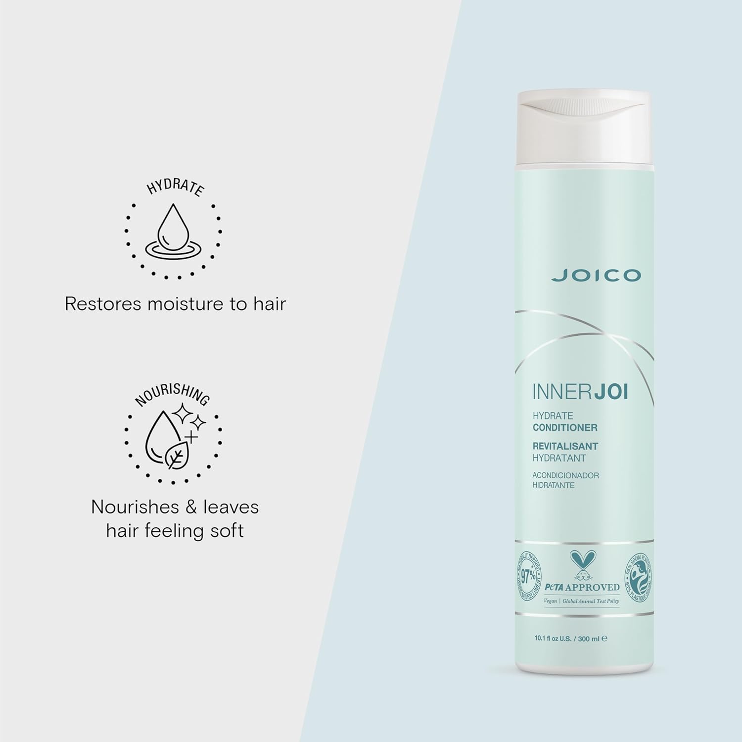 Joico InnerJoi Hydrate Conditioner | For Dry Hair & Scalp | Sulfate & Paraben Free | Naturally-Derived Vegan Formula - Image 3