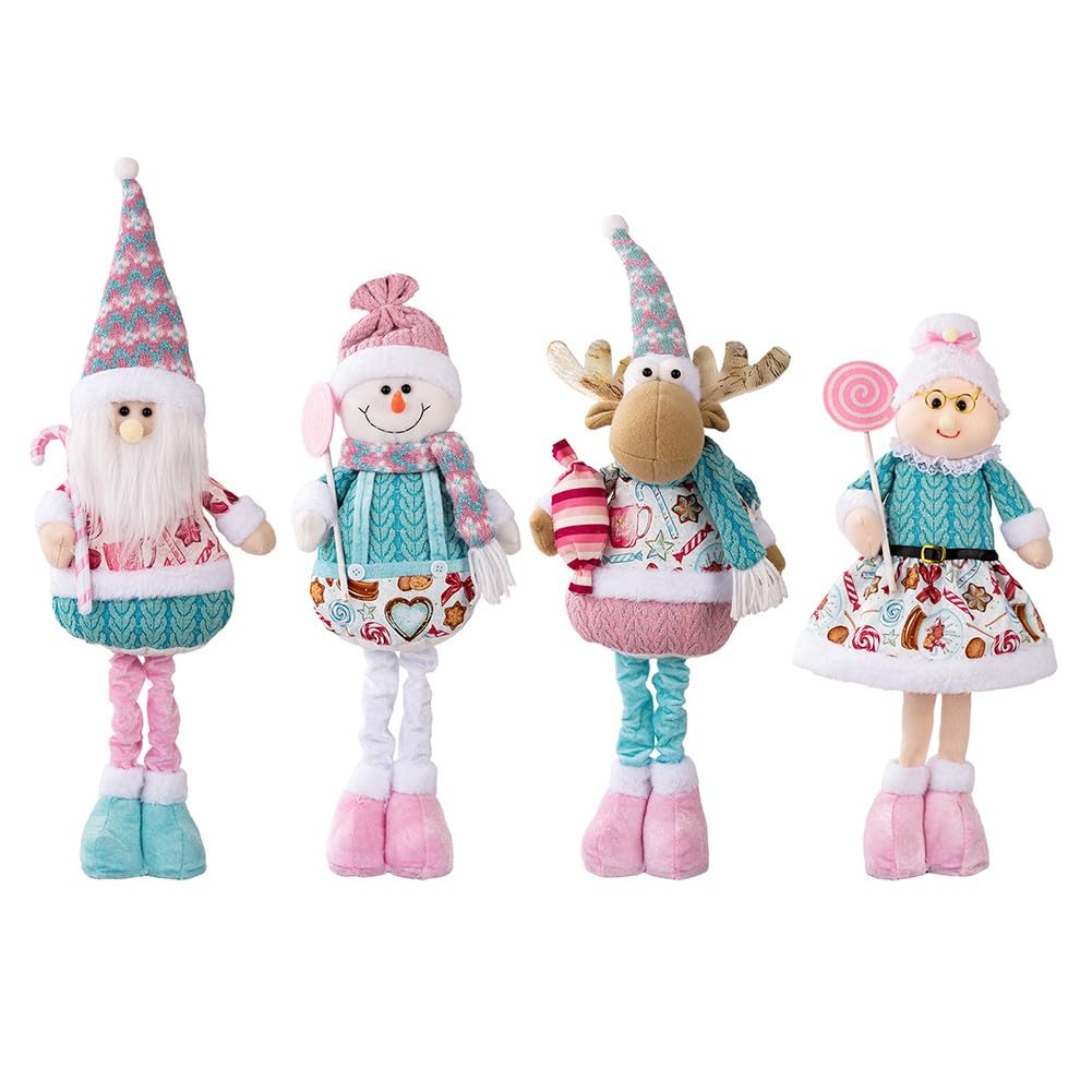 Stretch-Schneemann-Weihnachtsschmuck aus Stoff, Figur für Zuhause