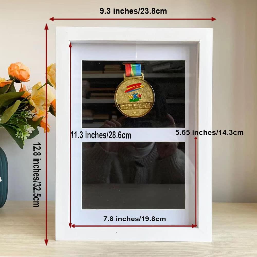 Espositore per medaglie, espositore per medaglie, 30 x 23 cm, con pannelli in vetro per medaglie militari, etichette da spiaggia, spille per gioielli, regali per spille, nastri per badge, spille da