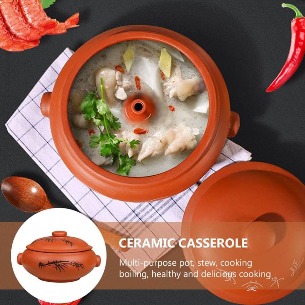 Kochtopf, Keramik-Suppentopf, Suppentopf, Herdplatte, Keramik-Schmortopf, Hot Pot, Tontöpfe, Suppentopf, Schmortopf, Auflauf, Kochtopf für Nudeln, Schmortopf