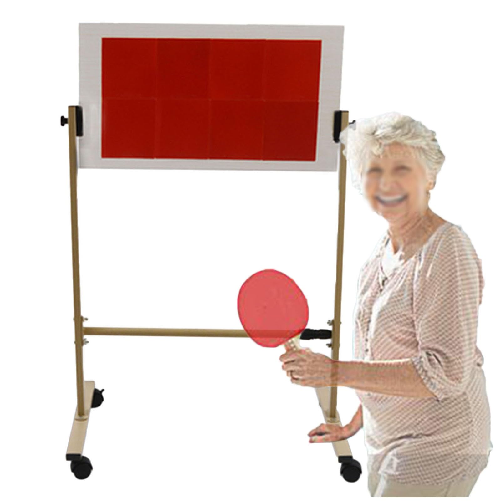 Table Tennis Return Board with Universal Wheels,Professional Table Tennis Rebound Board,Return Board Training Device,Angle Adjustable,Suitable for Home Gyms and Schools