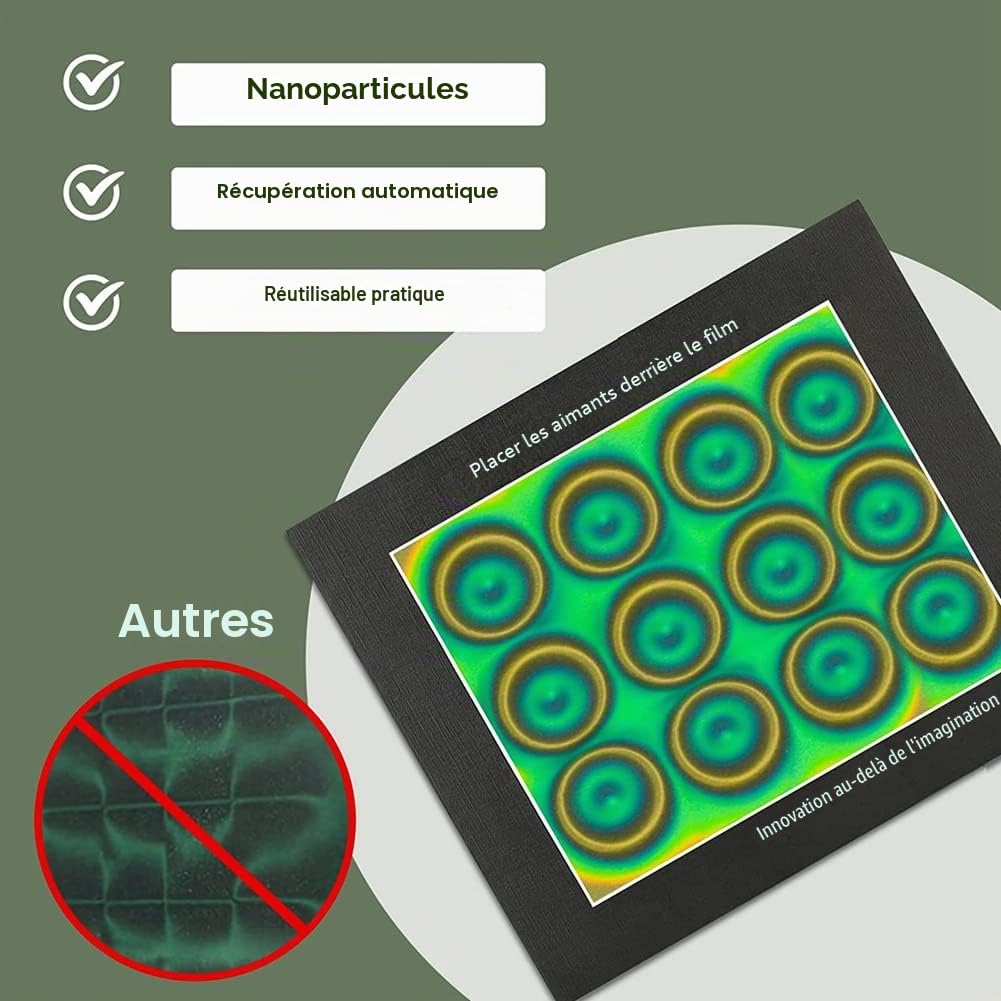 Film de Visualisation MagnéTique, Film D'Affichage de Champ MagnéTique Vert de 6 X 4 Pouces, Affichage de Flux MagnéTique, DéTecteur de Champ MagnéTique, RéUtilisable