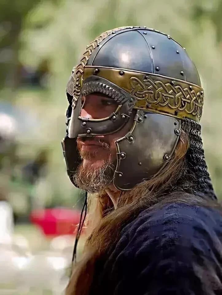 Zomitiya Casco de lobo vikingo – Casco medieval SCA Warrior – réplica de disfraz de caballero.
