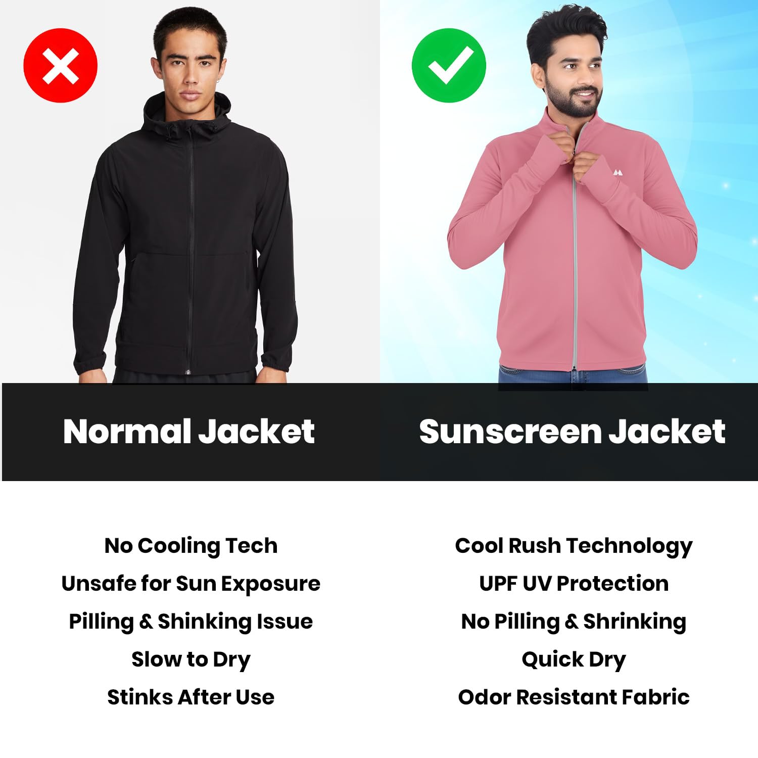 Nysini Sun Protection Jacket Men| Sunscreen UV Protection Jacket for Mens Travel,Sports,Gym &Trekking Lightweight Stylish Jackets for Men's Winter Casual Wear (IN, Alpha, XL, Mauve) 4