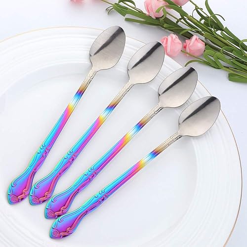 Miniatura 191 de Juego de 12 cucharas de café, mini cucharas de café, cucharas de espresso de acero inoxidable, cucharas pequeñas para postre, té, aperitivo, 4.6