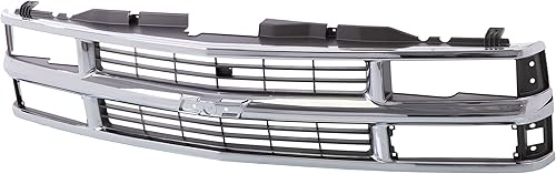 Miniatura 1 de Parrilla delantera cromada con inserto negro compatible con CHEVROLET 1994-2000 Blazer Tahoe C/K 1500 2500 3500 GM1200238 15981106