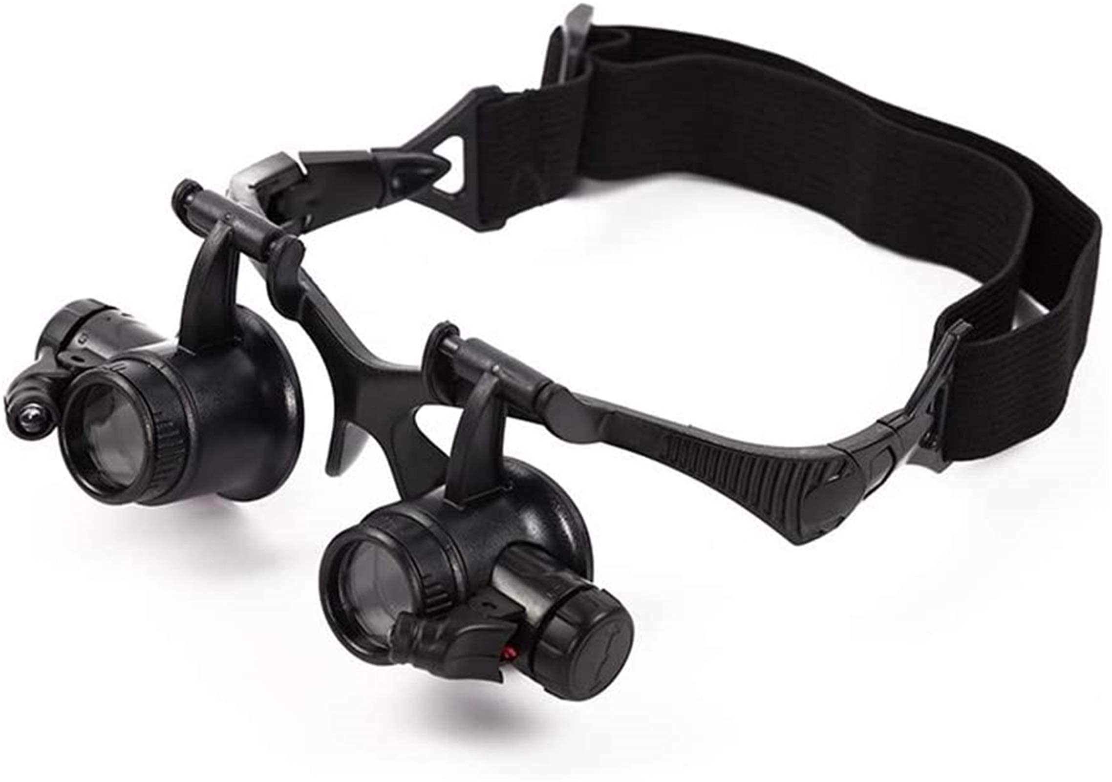 Kopfbandlupe, beleuchtete Lesebrille mit Kopfhalterung, freihändige Lesebrille mit Kopfhalterung, Vergrößerung 2,5X, 4X, 6X, 8X, 10x, 15x, 20x, 25x, auch als Schmucklupe
