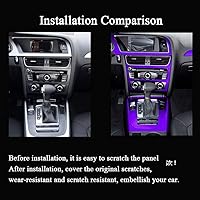 Vista 2 de XITER Cubierta de volante de reacondicionamiento que moldea la decoración de película del centro de consola, calcomanías interiores del automóvil