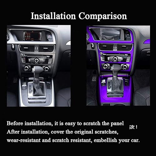 Miniatura 2 de XITER Funda para volante que moldea la decoración de la película, las calcomanías interiores del auto del centro de la consola para Honda 10th Civic