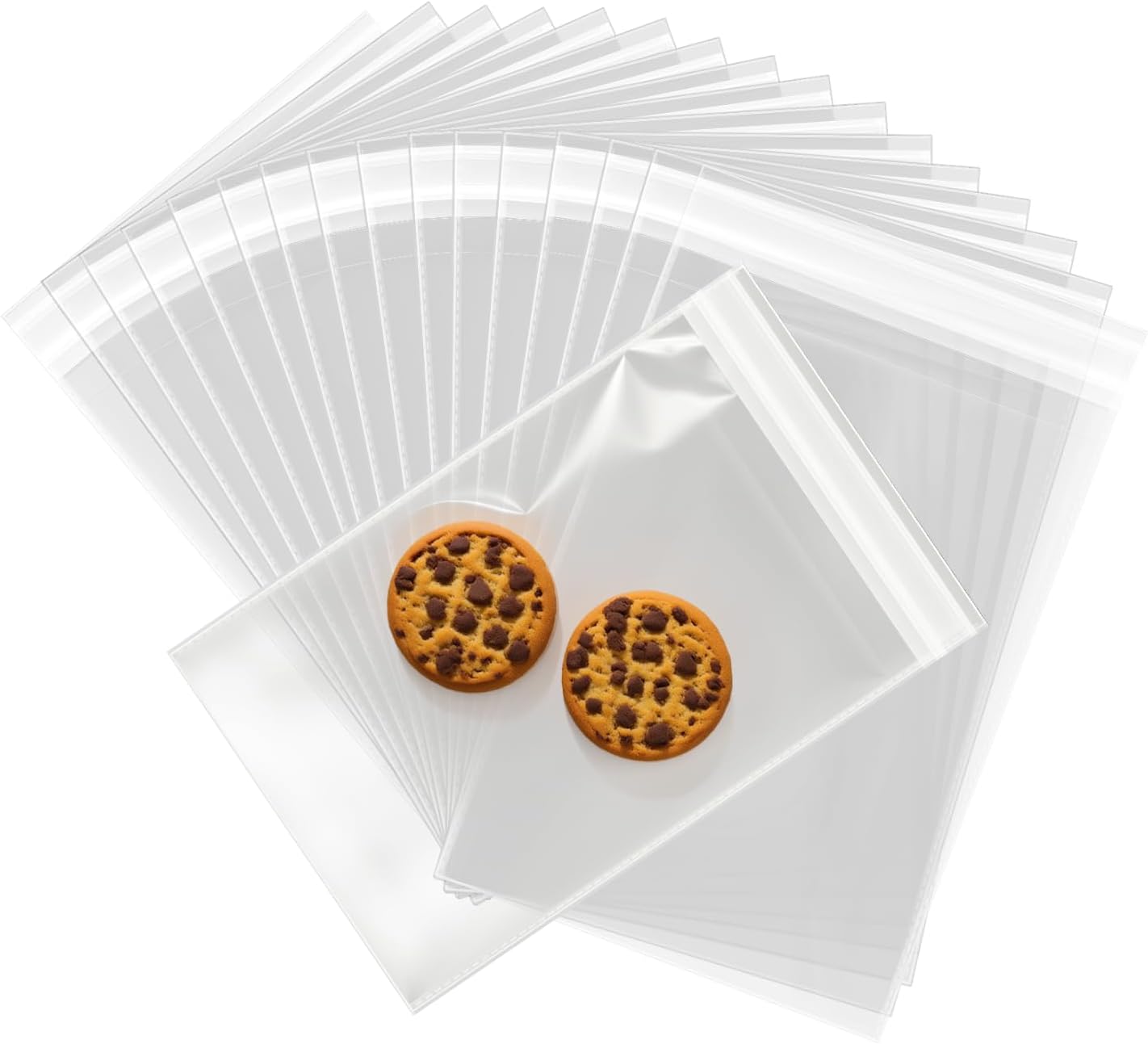 3"x5" Self Sealing Cellophane Bags, 300pcs Resealable Clear Plastic Bags for Cookies,Snacks,Bakery, Small Parts,Gift Packaging