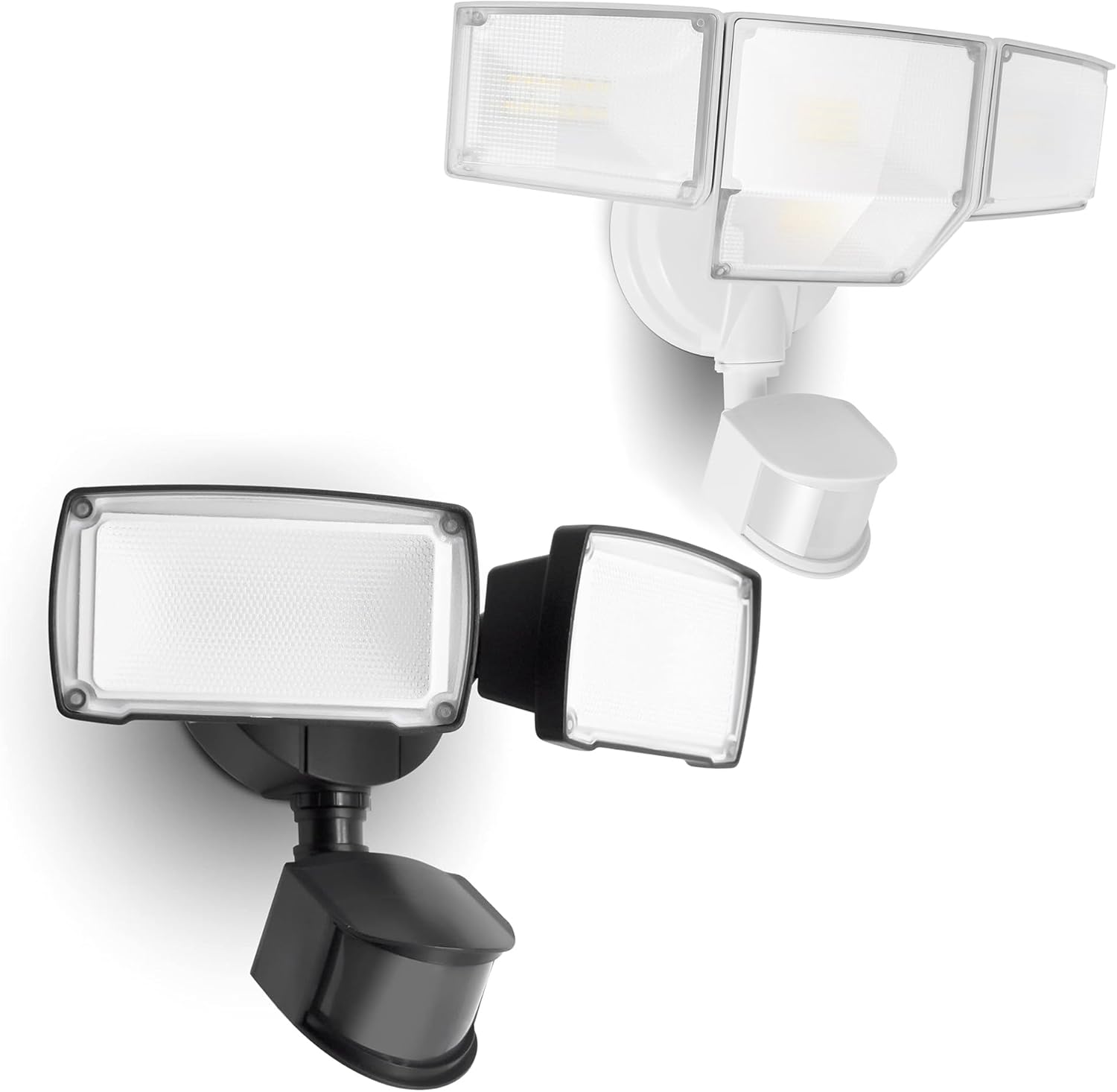 LUTEC 2 Heads and 4 Heads Security Lights Motion Sensor Outdoor Lights, Motion Flood Lights for Outside, House, Garage, Yard