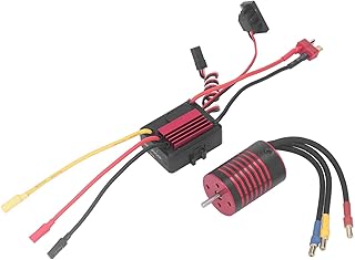 RiToEasysports Motor ESC Set, 2838 Brushless Motor and 35A Brushless ESC Replacement Complete Motors for 1/14 1/16 RC Car Red Electric Motors & Parts (4700KV)
