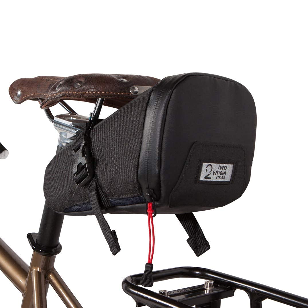Two Wheel Gear - Sac De Siège De Transport - Résistant à L'eau Sous La Sacoche De Selle Pour Vélo - Pour Les Trajets Et Les Touristes - Ripstop Recyclé, Noir, Petit