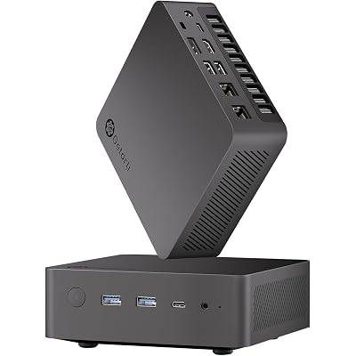 Getorli Mini PC Ryzen 7 8745HS (8C/16T, up to 4.9GHz), 16GB DDR5 1TB PCIe 4.0 SSD Mini Desktop Computer, Radeon 780M Graphics, Support Quad Display 4K, Dual 2.5G LAN, USB4, WiFi 6, for Office/Gaming