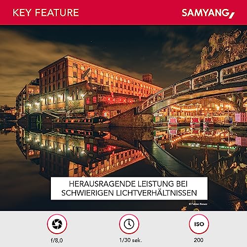 Samyang 12mm F2.0 Weitwinkel Objektiv für Sony E-Mount APS-C Kameras