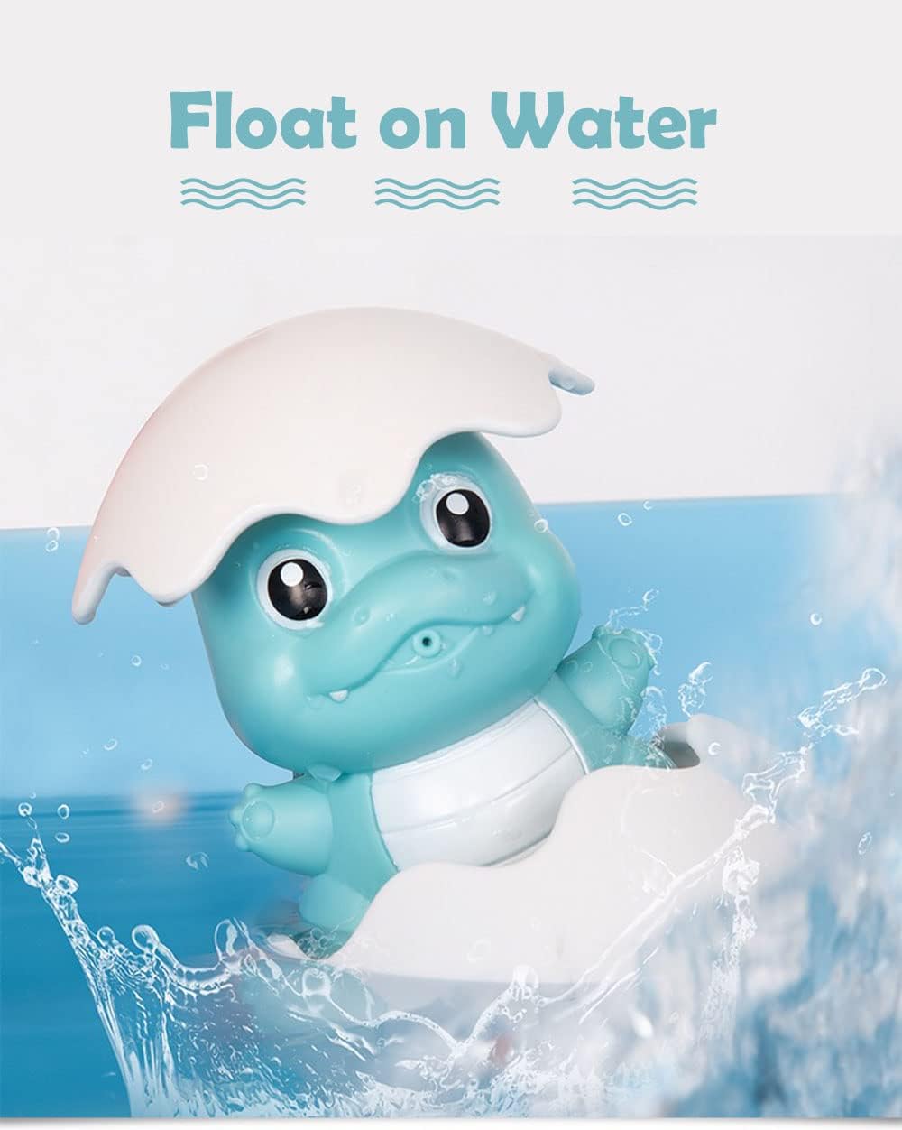 Baby Bath Toy, Dinosaur Hatching Egg Squirting Rain Cloud Bathtub Water Toy with Hidden Dinosaur, Surprise Toy for Filling Easter Eggs, Pool Floating Toy for Toddlers Boy Girl Birthday Christmas