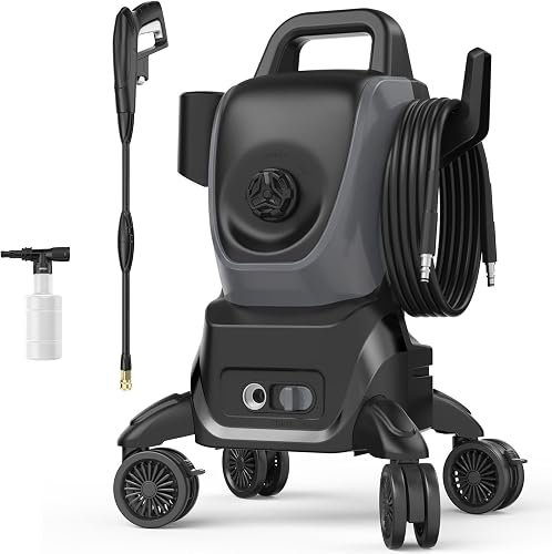 Pressure Washer, 3800 Max PSI, 2.4 GPM, 4-Wheel Mobility, Foam Cannon
