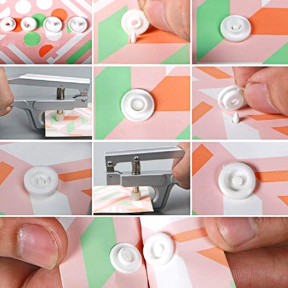 432 Boutons Pression Plastique Multicolores - Kit Couture DIY 10mm/12mm, 24 Couleurs