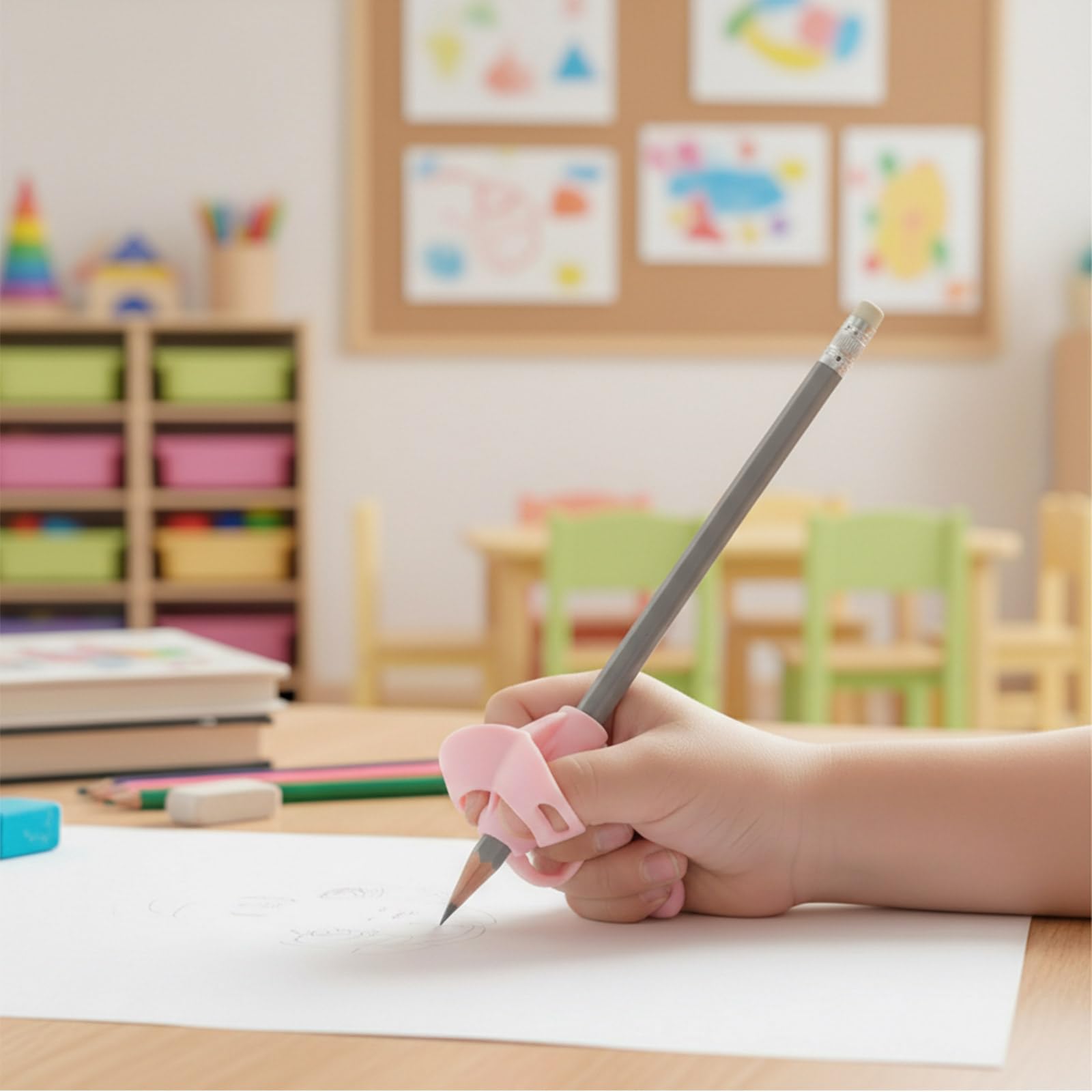 Impugnatura Matita Ergonomica 5 Pezzi per Scrittura, Correzione Postura, Migliora Presa