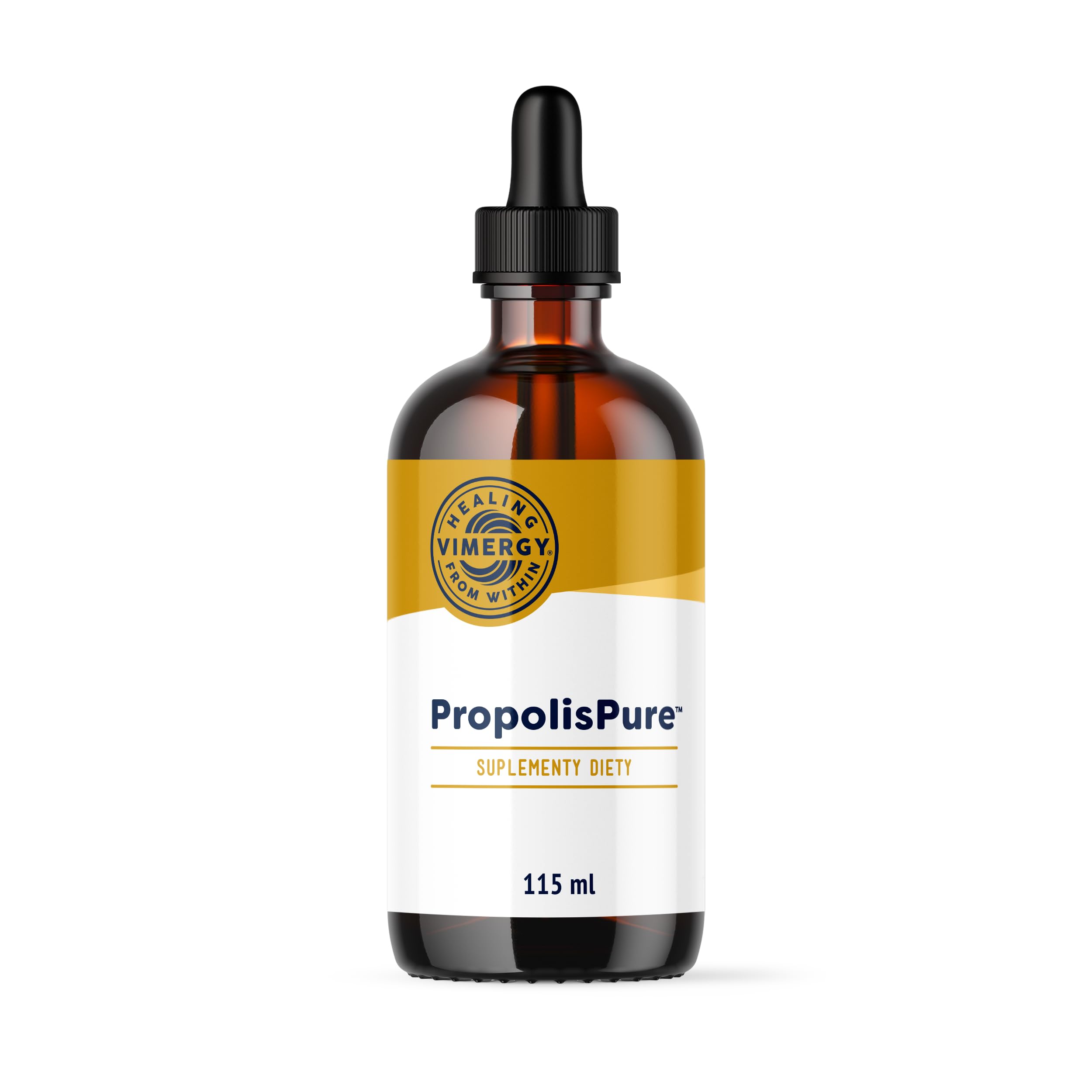 Vimergy PropolisPure™ 115 ml, 57 porcji – 1220 mg ekstraktu z propolisu – Standaryzowany na polifenole – Suplement wegetariański – Bez dodatku cukru i substancji wiążących – Bez GMO i bezglutenowy