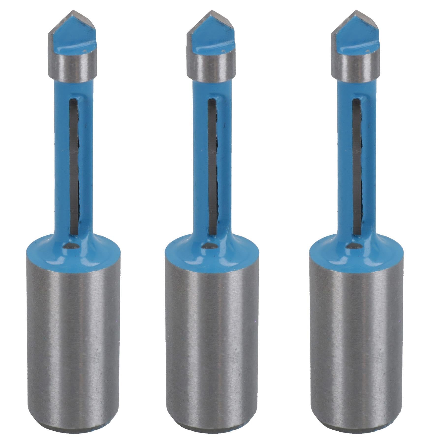 Ab Tools 3 Pack Tct Panel Pilot Router Bit Cutting Tool 6.35Mm D 45 Degree 1/2" Shank